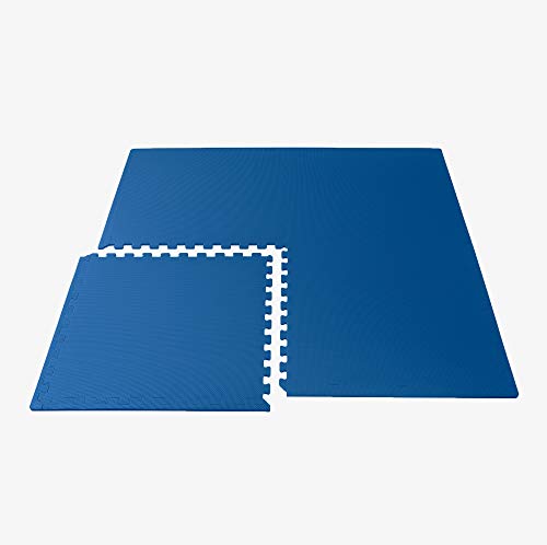 We Sell Mats 1/2 Inch Thickness Multipurpose EVA Foam Floor Tiles, Interlocking Floor Mat for Indoor Gym and Home Use, 24 in x 24 in, Blue