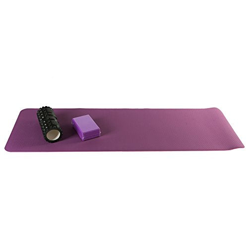 Attraction Design Yoga Mat Non Slip Exercise Mat Extra Thick Workout Mat for Yoga, Eco Friendly Exercise Yoga Mat High Density Fitness Pilates Mat with Carrying Strap, 72"x 24"x 6mm