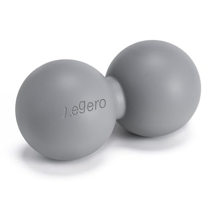 Peanut Massage Ball-Double Lacrosse Massage Ball, Mobility Ball for Myofascial Release,Yoga Therapy,Trigger Point Therapy,Muscle Knots and Acupoint Massage (Grey Firm Ball) - color: Grey