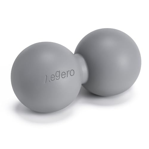 Peanut Massage Ball-Double Lacrosse Massage Ball, Mobility Ball for Myofascial Release,Yoga Therapy,Trigger Point Therapy,Muscle Knots and Acupoint Massage (Grey Firm Ball) - color: Grey