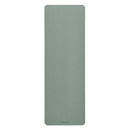 Retrospec Zuma Yoga Mat | 1/2 Inch Thick Non Slip Workout Mat | TPE Exercise Mat for Yoga, Pilates & Stretching | 72x24in - color: Sage