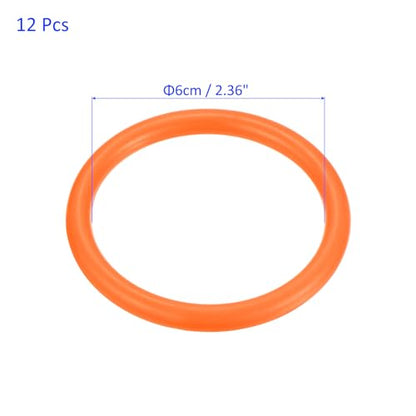 M METERXITY Carnival Toss Rings - Plastic Round Throw Hoops Apply to Parties/Interactive Games - color: Orange, size: 2.36"