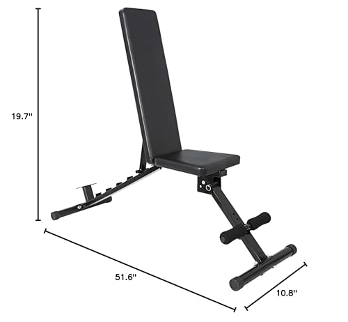 F2C Multifunction Adjustable Weight Bench, Foldable Utility Strength Training Bench for Full Body Incline Decline Home Fitness Workout Gym Exercise