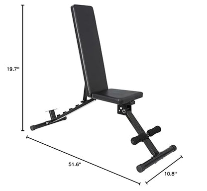 F2C Multifunction Adjustable Weight Bench, Foldable Utility Strength Training Bench for Full Body Incline Decline Home Fitness Workout Gym Exercise