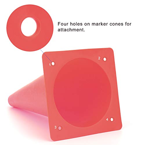12 Inch Traffic Training Cones, Plastic Safety Parking Cones, 6 Colors - color: Red, Set of 12