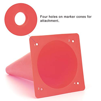12 Inch Traffic Training Cones, Plastic Safety Parking Cones, 6 Colors - color: Red, Set of 12