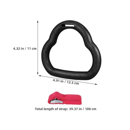 ’s Gymnastics Rings Set 2 Pairs with Adjustable 1m Straps, Blue and Red Gym Rings for Indoor Fitness Training and Gymnastics Bars, Pull-up and Strength Workout Equipment
