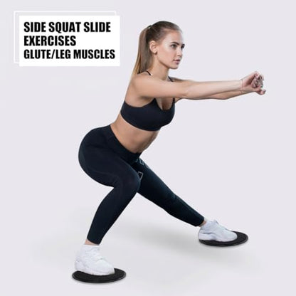 2-Pack Core Sliding Discs | Dual-Sided Workout Sliders for Carpet & Hardwood Floors, Fitness Exercise Pads for Home Gym