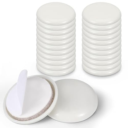 24 PCS Self-Stick Furniture Sliders, Reusable Round Glides Glider, 1-1/4" Furniture Sliders for Carpet & Hardwood Floors, Adhesive Carpets Slider for Moving Furnitures Protecting Carpet