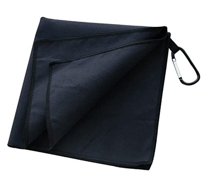 Unisex Sweat Absorbing Microfiber Handkerchiefs Quick Dry Sport Gym Towels 5 Pack - color: W02-xl 5pcs Black