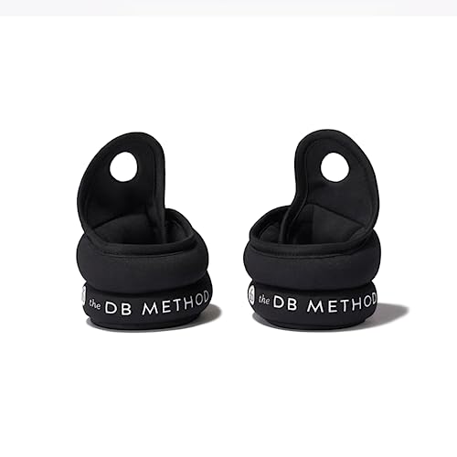 The DB Method Dreamlets, Wrist and Ankle Weights, Home Gym Workout Equipment, Intensify Workouts, Fitness, For Yoga, Pilates, Walking, Adjustable Non Slip Design, Wearable 2 lbs Weight Set of 2