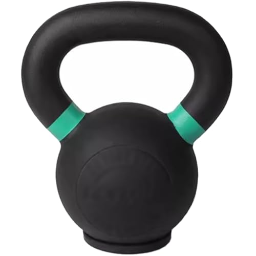 Kettlebell Weights Gym Solid Cast Iron Kettle Bells, Home Strength Training Dumbbell, Thickened Rubber Base, Sports Equipment(Dark green-10kg)
