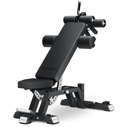 Keppi Fitness Bench6000 Weight Bench, Commercial Grade FID Workout Bench - color: Gross Black