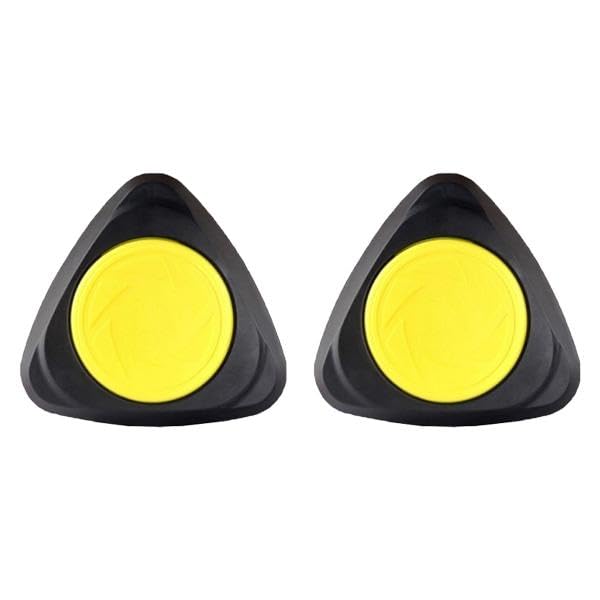 Core Sliders Exercise Gliding Discs, 2 Pack, 48cm (18.9in) PP, for Hardwood & Carpet, Squats & Ab Workouts, Black Yellow