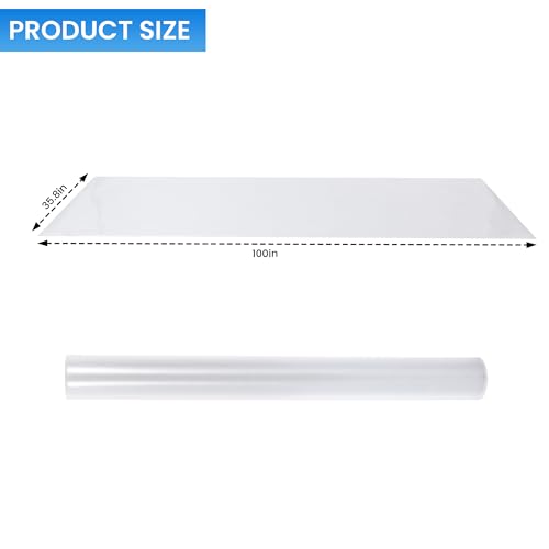 PVC Treadmill Walking Pad Mat, 100 * 35 Inch Transparent Exercise Bike Mat for Carpet & Hardwood Floors, Non-Slip Hardwood Floors Protector for Bike, Elliptical, Treadmill