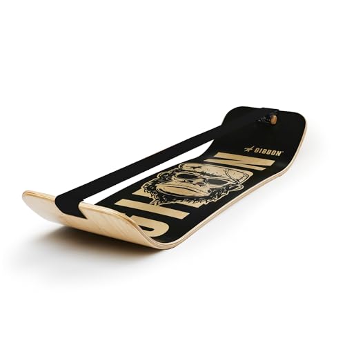 GIBBON SlackBoard - GiBoard Balance Board - Gift for Kids & Adults - 1 & 2 Line Options - Slackline Balance Trainer for Core Workouts, Standing Desk Exercise, Home Gym, Yoga & More - color: Caesar - 1 Line
