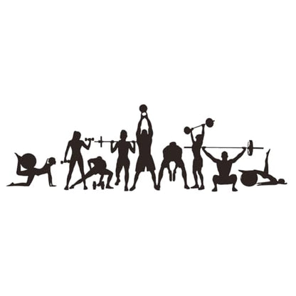 SUPERDANT ‌Strength Training‌ Wall Decals Workout‌ Wall Stickers Sport Wall Decor Decals Lift Weights Yoga Ball Vinyl Wall Decor for Gym Fitness Training Weight Room Gifts for Strength Trainers