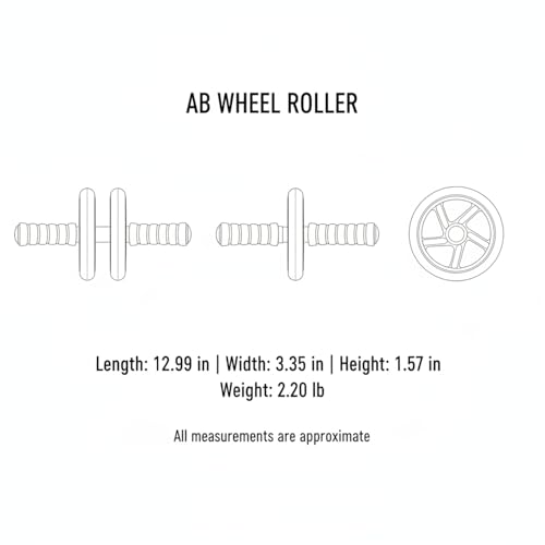 Green Ab Wheel Roller with Knee Pad, Dual Exercise Wheel for Core Strength, Non-Slip Rubber Wheels for Home Gym Workouts