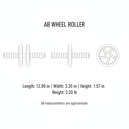 Green Ab Wheel Roller with Knee Pad, Dual Exercise Wheel for Core Strength, Non-Slip Rubber Wheels for Home Gym Workouts on Hard Floors