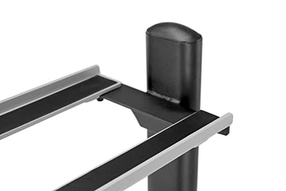 ZIVA Performance 3-Tier Storage Rack - Gym, Home Storage Rack – Steel Oval Tubing – Holds Dumbbells, Wall Balls, Med Balls, Kettlebells, Core Sandbags - Black (Dimensions: H: 118cm, W: 64cm, L: 82cm, Weight: 47kg)