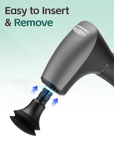 Massage Gun Head Replacement Massager Model 8000TR, Swan Neck 2- in-1 Massager Attachment, Air-Cushioned Flat & Ball Head Attachments