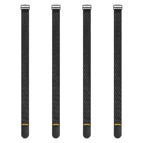 Trilancer Elastic Cinch Straps with Anti-Slip Strips, 32 "x 2" (4 Pack) Multipurpose Hook and Loop Bundling Straps for Hose, Cords, Bike, Luggage, Camping, Yoga Mats - size: 32"(4 pcs)