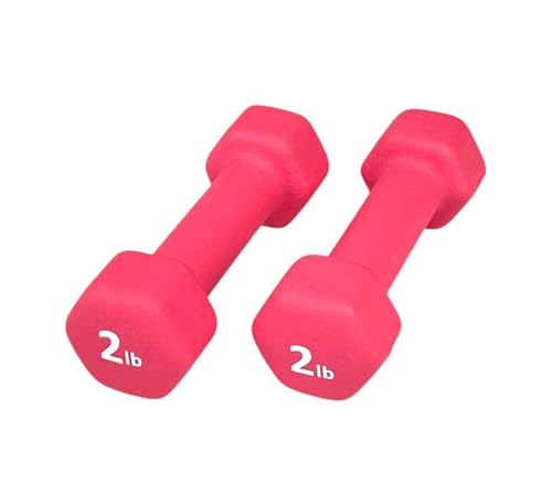 Neoprene Coated Dumbbell Hand Weight Set - style: 10-Pounds total -2 Pairs (2-LB, 3-LB)