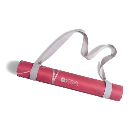 YOGA DESIGN LAB | The Combo Yoga Mat | 2-in-1 Mat+Towel | Eco Luxury | Ideal for Hot Yoga, Power, Bikram, Ashtanga, Sweat | Studio Quality | Includes Carrying Strap!
