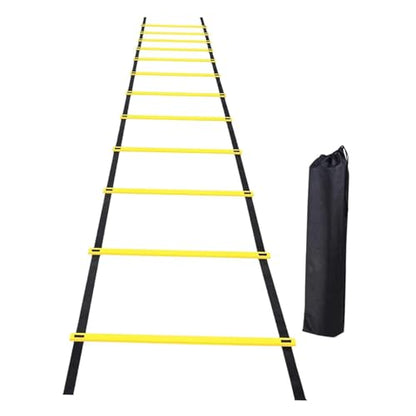 Vaveren Football Agility Ladder Speed Ladder Portable Stairs Fitness Training Jumping Hurdles with Storage Bag Outdoor Sports Folding