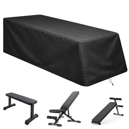 Weight Bench Cover Waterproof Heavy Duty Exercise Workout Bench Cover, Home Gym All-Weather Protective Covers Fit for Sit-up Board Flat Lifting Benches and Fitness Equipment - size: 52'' L x 60'' W x 21'' H