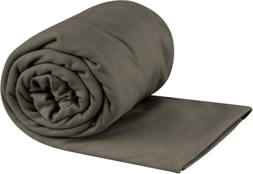 Sea to Summit Portable Pocket Towel for Camping, Gym, and Travel - color: Beluga, style: X-Large