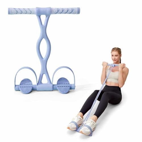 YOTTOY Pedal Resistance Band, Thick Elastic Tension Rope with Handles, Sit-Up Pull Rope Fitness Equipment for Leg, Arm, Abs, Waist, Home Gym