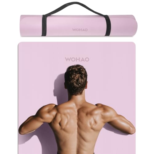 Extra Wide & Thick 8mm Yoga Mat, 72"x31.5" - color: Purple