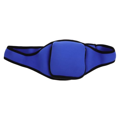 Mic Belt Microphone Waist Pack with Zipper Neoprene Sweat-resistant Trainer Running Waistband Bag for Gym Outdoor Activities Blue