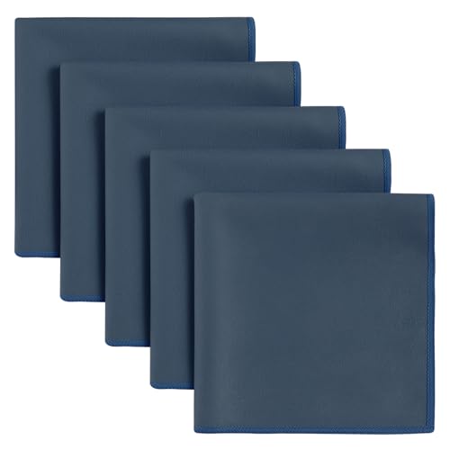 Sweat Absorbing Handkerchiefs, 5Pcs Small Quick Drying Microfiber Sweat Rag Towels for Gym, Sports and Workout - color: Navy Blue