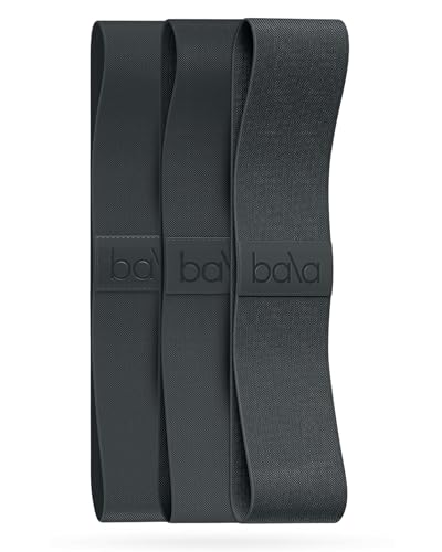 Bala Bands Resistance Bands, Non-Slip Fabric Exercise Bands - color: CHARCOAL, size: Resistance Bands (Set of 3)