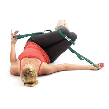 OPTP The Original Stretch Out Strap With Exercise Pilates Essentials Book - USA Made Top Choice for Physical Therapy, Pilates Stretching or Knee Therapy