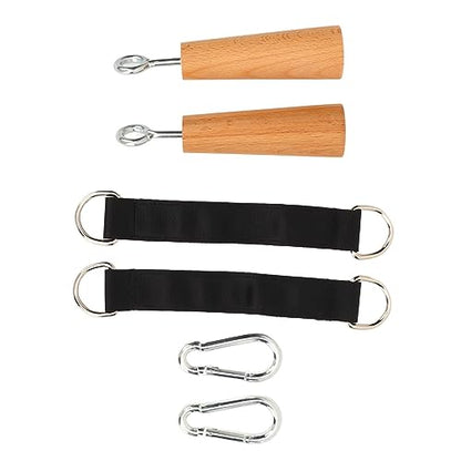 Wooden Pull-Up Grips, Durable Comfortable Upper Body Strength Trainer Home Gym Equipment for Men Women Fitness Enthusiasts Strength Training Daily Workouts