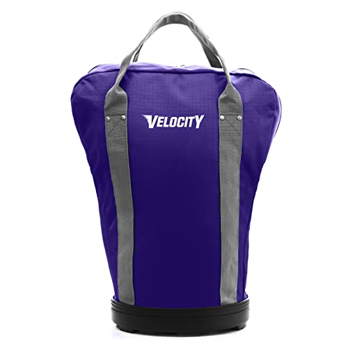Velocity Heavy Duty Multipurpose Ball Bag with Durable Bottom - Holds up to 60-72 Balls - Ideal for Lacrosse, Baseball, Pickleball, Tennis & More - color: Purple, style: 1 Pack