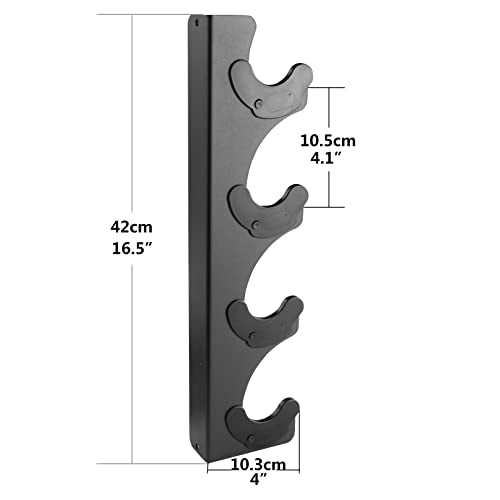 Barbell Rack Barbell Holder Wall Mount Barbell Storage Holder Olympic Bar Hanger for Home, Commercial, Garage Gym - color: Horizontal 4 Bars
