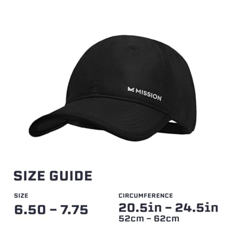 MISSION Cooling Performance Hat, Unstructured Low-Profile Adjustable Fit - UPF 50 - for Running, Workouts & Outdoors
