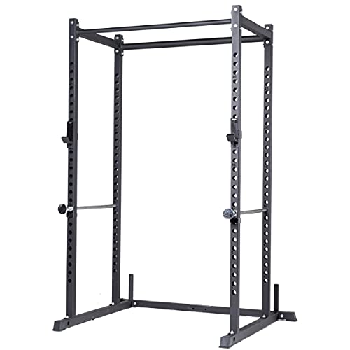 REP Fitness PR-1100 Power Rack Home Gym System, Squat Cage with Attachment Compatibility Multi-Grip Pull Up Bar, Adjustable J Cups, Extended Safeties, 700 lb Capacity, Strength Training Equipment - style: Power Rack