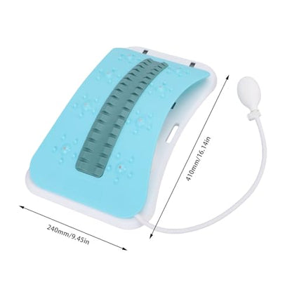 Back Stretcher, Adjustable Arch Lumbar Support with Manual Air Pump for Home Gym Office Ergonomic Spine Board for Back Cracking and Flexibility Enhancement