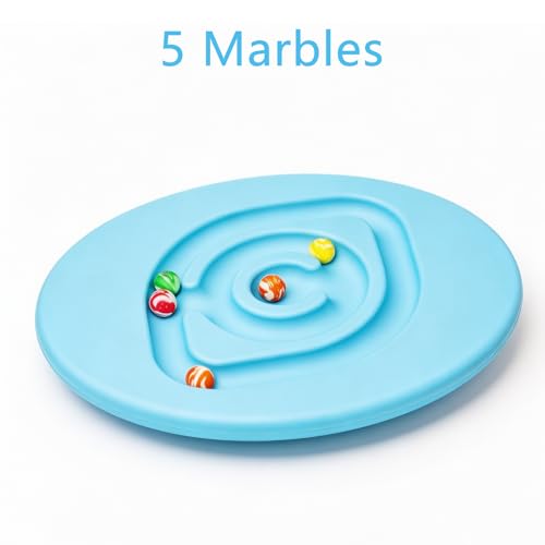 Kids Balance Board Wobble Rocker Balance Board with Mini Balls Load 170lb for Balancing Exercise Equipment Game 18.5 x 14.57 Inch