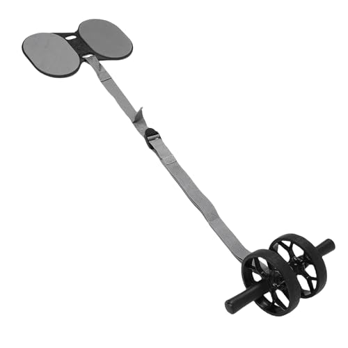 Alomejor Ab Wheel Roller, Dual Wheel Auto Exercise Equipment with Knee Pad for Home Gym Core Workout Strength Training