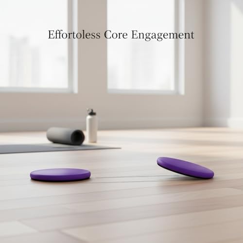 Purple Core Slider Gliding Disc, 6.8-Inch PP Plastic Exercise Tool for Hardwood or Carpet Home Workouts (1 Piece)