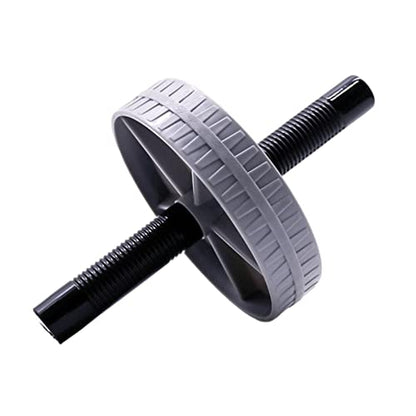 Ab Exercise Roller with Comfortable Handle, Training Workout Equipment for Gym Body Fitness & Strength, Achieve Toned Core Muscles, Gray