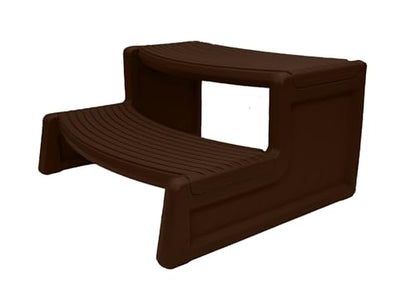 Confer Plastics Resin Multi Purpose Outdoor Non Slip Portable Spa and Hot Tub Handi-Step Deck Patio Steps Accessories, Espresso - color: Espresso