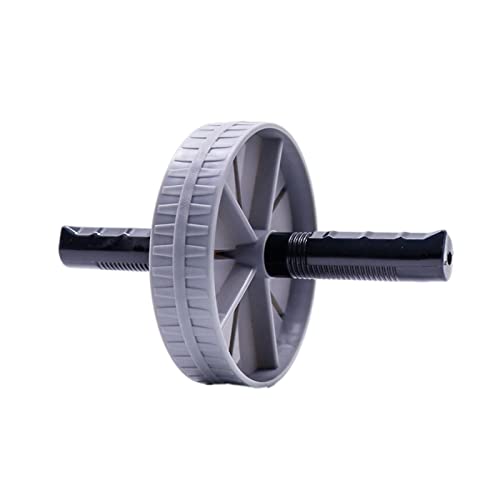 Ab Exercise Roller with Comfortable Handle, Training Workout Equipment for Gym Body Fitness & Strength, Achieve Toned Core Muscles, Gray