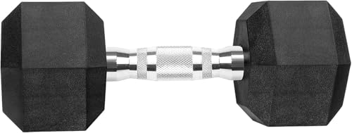 Hex Dumbbells Rubber Coated Cast Iron Hex Black Dumbbell Free Weights for Exercises - style: 17.5 Pounds / Pair
